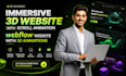 create a custom 3d animated website with scroll animation