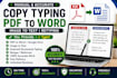 manually retype PDF, image, scanned document to word