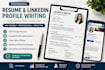 create an ats friendly resume and optimize  linkedin profile
