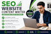 write SEO website content and persuasive website copy