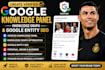 create verified g0ogle knowledge panel g0ogle knowledge graph go0gle entity SEO