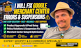 fix google merchant center misrepresentation issue, policy violation setup gmc