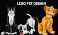 do custom lego pet design lego set with partlist and instruction