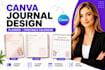 design canva journal canva planner design and printable calendar for etsy store