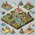 create isometric pixel art, rpg game assets, buildings and environment assets