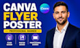 design canva flyer, poster and professional banner