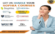 do sophia learning, studycom, straighterline, umpi, and wgu courses