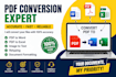 convert PDF to word,excel and do document conversion