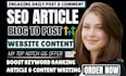 write seo blog posts articles and website content and content design