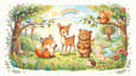 draw animals cartoon illustration