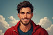 paint professional portrait in disney cartoon