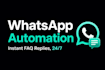 build a whatsapp chatbot with automated faq replies
