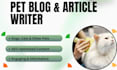 write SEO pet articles and dog blog posts