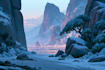 draw anime background, 2d environment, landscape