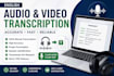 transcribe english audio and video accurately