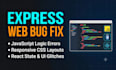 fix javascript errors and responsive CSS layout bugs