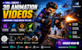 create 3d character modeling, rigging, and 3d animation