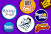 create cool sticker design pack