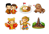 make cute sticker illustration