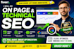 do on page and technical SEO, website audit, google search console indexing