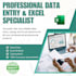 do professional data entry typing and microsoft excel tasks