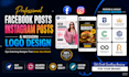 professional facebook posts, instagram posts and modern logo