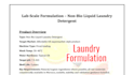 develop product formulation as a cosmetic laundry chemist for cleaning products
