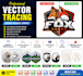 vectorize logo, vector tracing, redraw, convert image to vector
