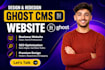 do ghost cms theme, ghost website, ghost theme, ghost cms, ghost landing page