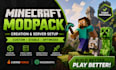 create fix optimize modpack minecraft forge, fabric paper server setup and quest