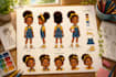 create children book character turnaround and model sheet