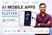 develop ai mobile apps with flutter, android ios, chatbot