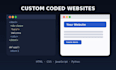 build a custom responsive website using HTML, CSS, javascript and python