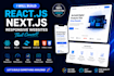 build a responsive react js website using tailwind CSS, javascript and next js