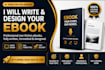 ghostwrite and design a professional ebook or ebook cover