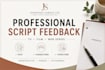 provide script notes and screenplay feedback