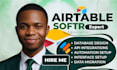 setup airtable database, airtable crm automation, interface, softr client webapp