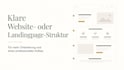 eine klare website oder landingpage struktur entwickeln