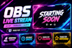 create obs stream setup, animated alerts, overlays and twitch animated scenes