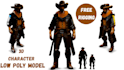 model 3d low poly, 3d character modeling for game, animation, rigging and other