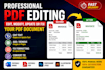 professionally edit, modify, update, or fix your document