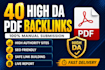 do manual PDF backlinks on high da sites