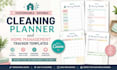 design customizable editable canva templates cleaning planner home management