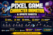 pixel game character animation and sprite sheets in aseprite or any source file