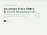 do accurate data entry and excel data organization
