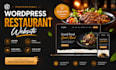 design wordpress restaurant website menu, booking and mobile friendly layout