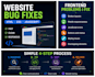 fix HTML CSS javascript and responsive website bugs