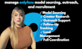 manage onlyfans model sourcing, outreach, and recruitment