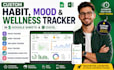 create custom habit mood wellness tracker in google sheets and excel