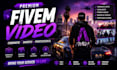 create cinematic HD fivem loading screen fivem trailer video for you